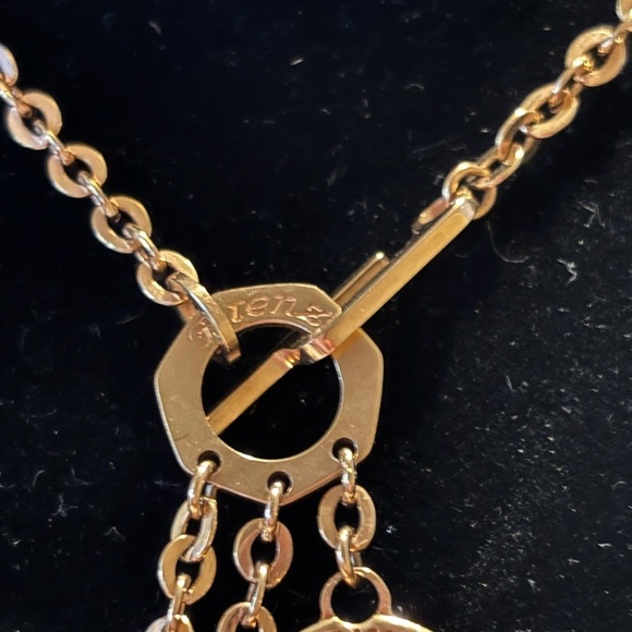 “Firenze” 14KT Rose Gold Filled 3 Stone Italian Necklace. - Picture 6 of 6